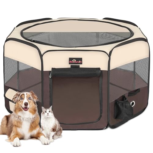 Aivituvin Dog Playpen, Foldable