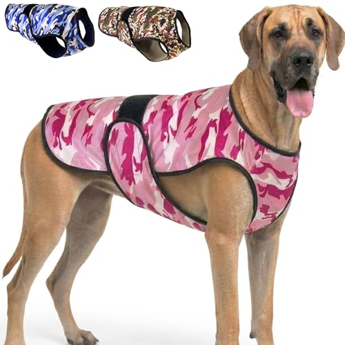 Dog Cooling Vest - 2-Layer Cooling with Soft Microfiber Fabric - Lightweight, Adjustable and Comfortable - UV Protection for Small to Large Dogs - Relief in Hot Weather (Pink, XX-Large)