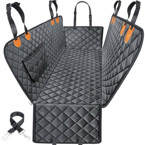 URPOWER Dog Seat Cover 100% Waterproof Hammock 600D Heavy Duty Scratch Proof Nonslip Durable Soft Pet Back Seat Covers for Cars Trucks and SUVs