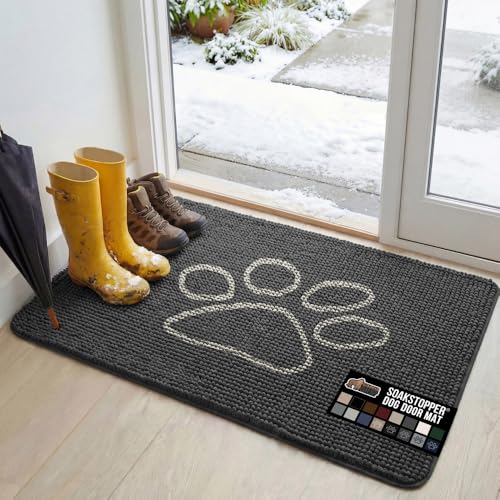 GORILLA GRIP Dog Doormat, 48x30 (Charcoal)