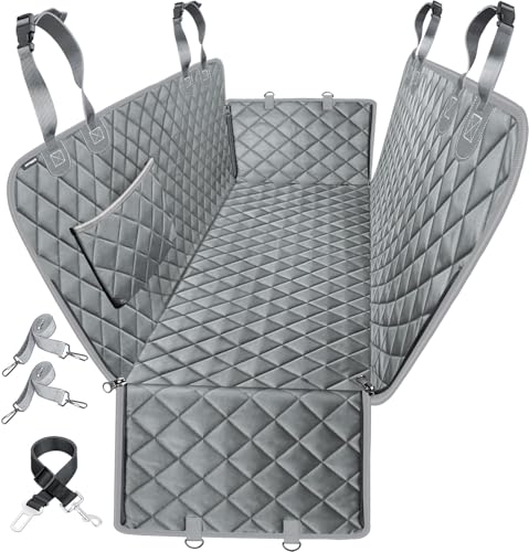 URPOWER Dog Car Seat Cover for Back Seat Waterproof Seat Cover Hammock 600D Heavy Duty Scratch Proof Nonslip Durable Soft Backseat Covers for Cars Trucks and SUVs