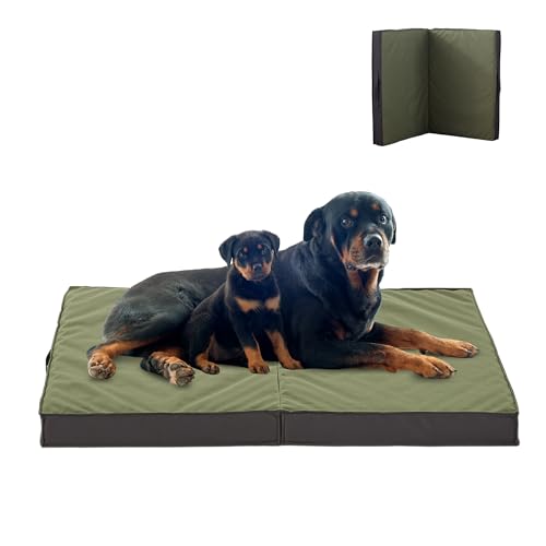 Outdoor Dog Bed for Large Dogs, Waterproof & Washable, Foldable & Orthopedic, 41" All-Weather