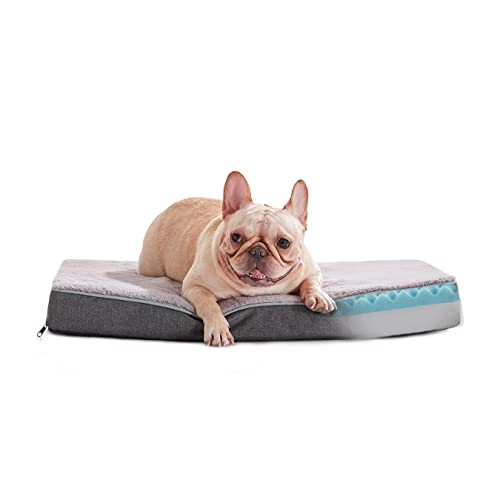 Medium Dog Beds for Medium Dogs, Memory Foam Dog Bed, Orthopedic Small Dog Bed with Washable Cover & Waterproof Liner, Plush Puppy Bed with Anti-Slip Bottom (29x 18)