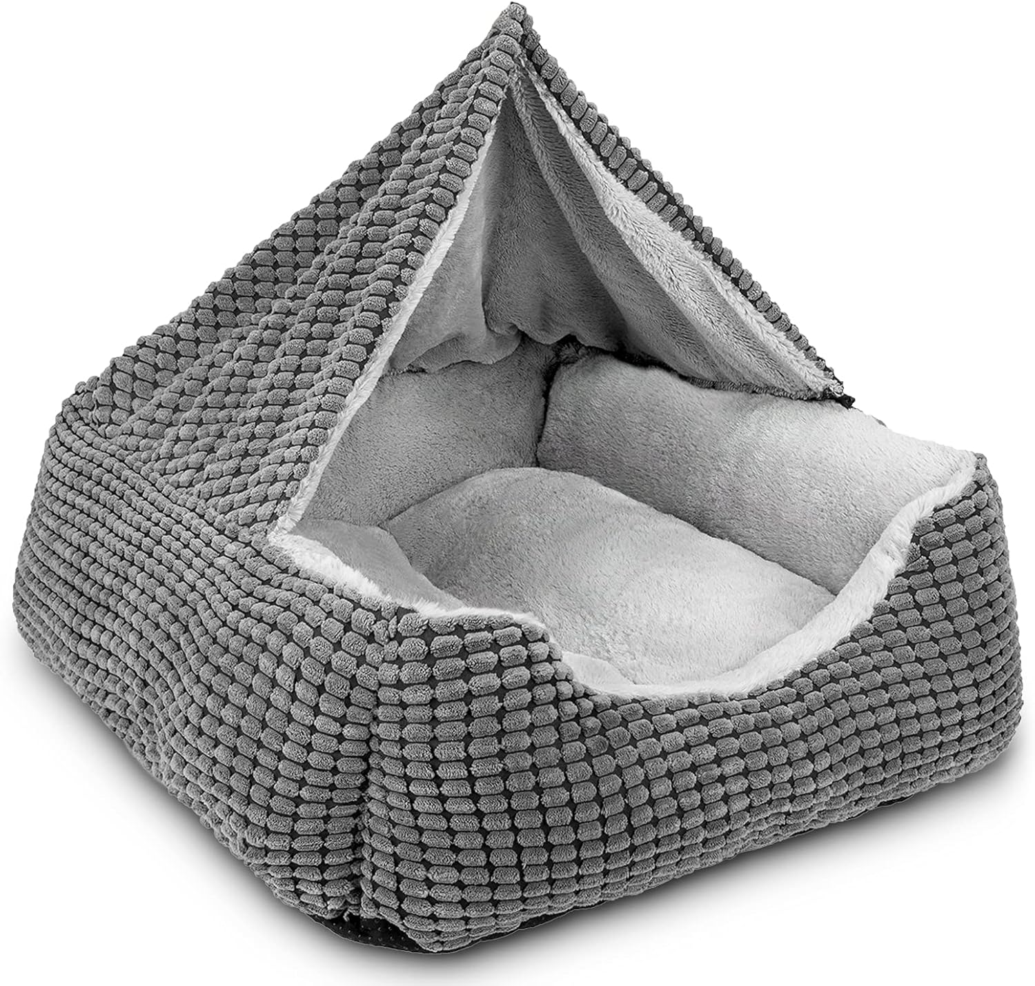 GASUR Rectangle Cave Hooded Blanket Puppy Bed