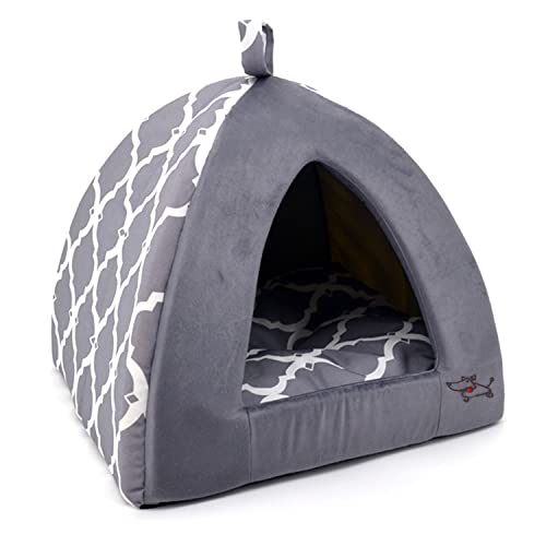 Pet Tent - Soft Bed (Gray Lattice)
