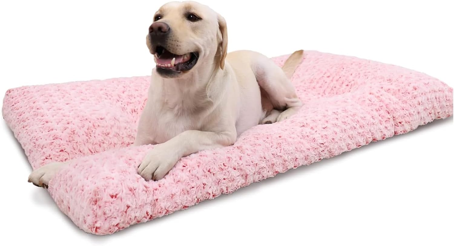 KSIIA Washable Dog Bed Deluxe Plush (Pink)