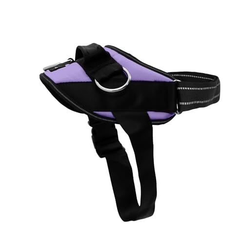 ShawnCo Essential Dog Harness, No-Pull Pet Vest with 3 Leash Clips, No Choke, Reflective, Adjustable and Padded, for Easy Walking and Training for Small, Medium and Large Dogs (ICY Lilac, M)