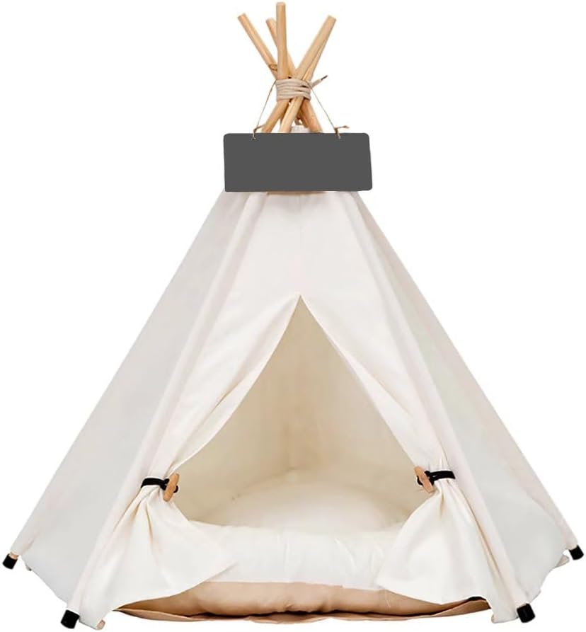 scnbom Pet Teepee Dog & Puppy Cat Tents Tipi Bed