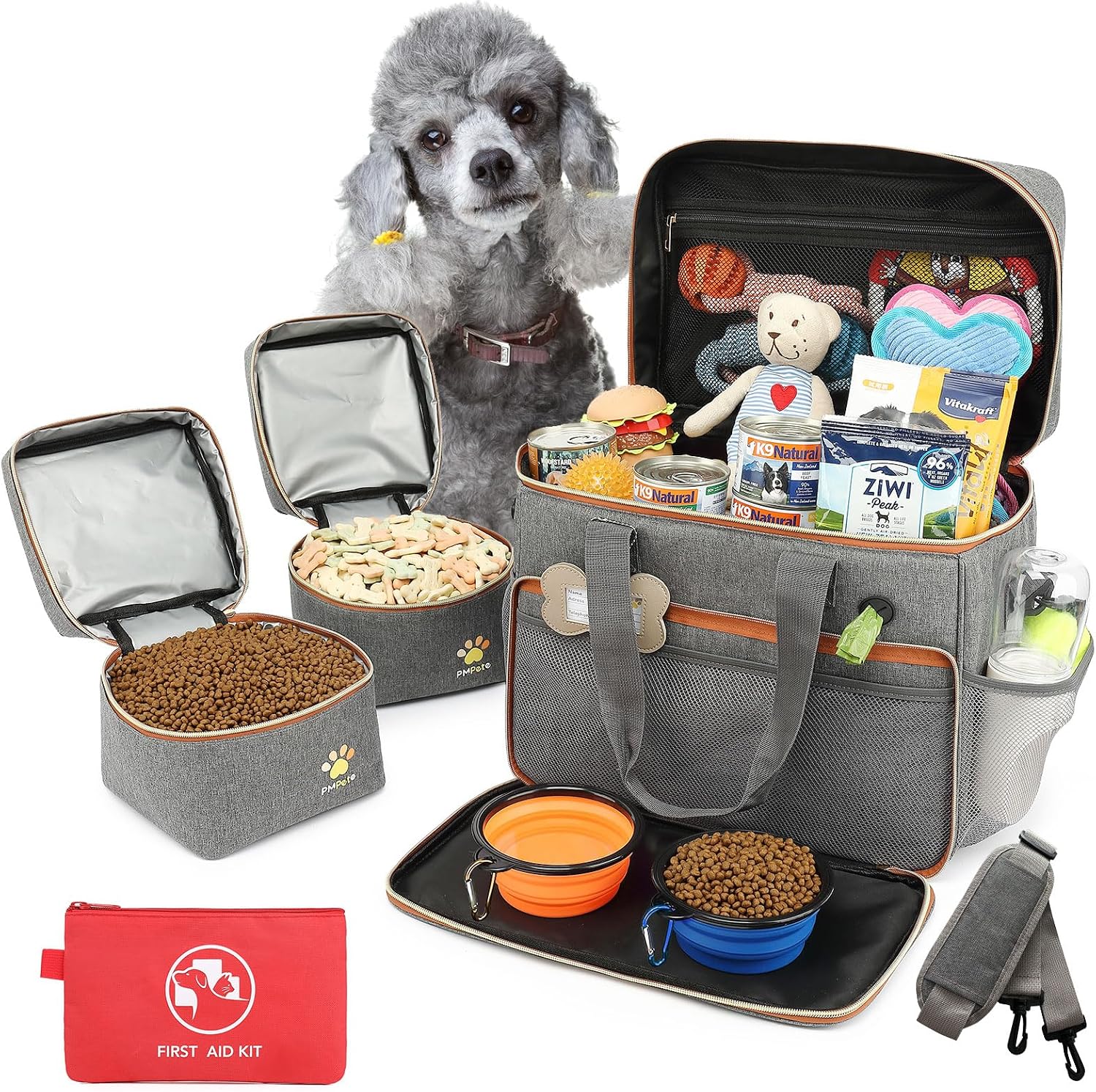 pmpete Dog Travel Bag (Gray)