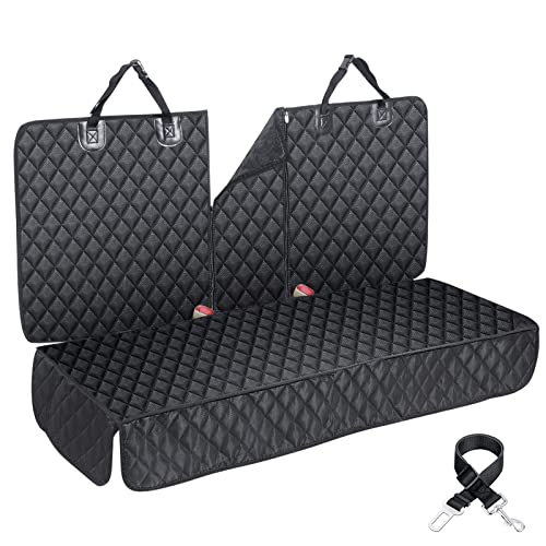 Dog Car Seat Cover for Back Seat Cover for Kids, Waterproof X Large Rear Seat Protector for Pet Auto SUV Truck (XL, Black)