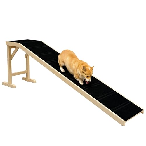 PawHut 74" Dog Ramp (Natural)