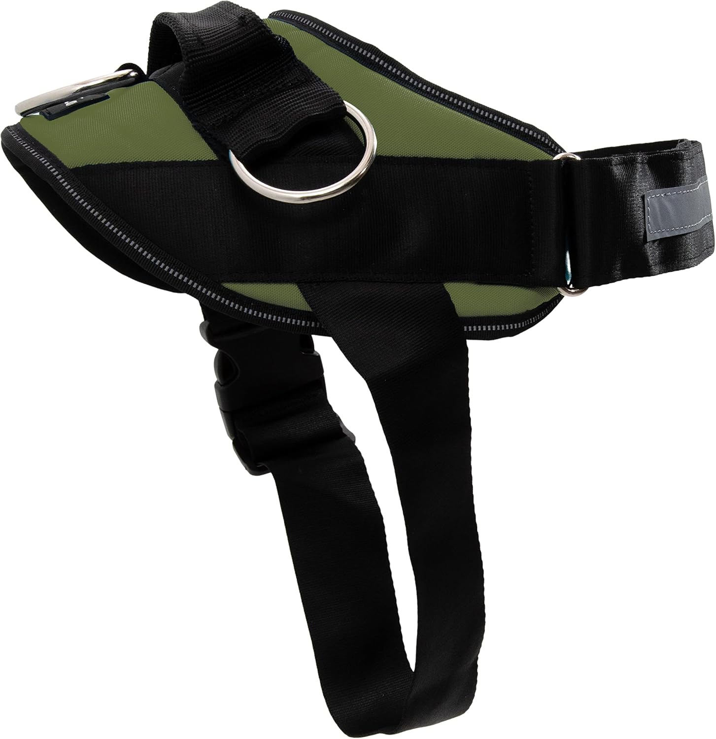 ShawnCo Essential Dog Harness, No-Pull Pet Vest with 3 Leash Clips, No Choke, Reflective, Adjustable and Padded, for Easy Walking and Training for Small, Medium and Large Dogs (Olive Green, M)