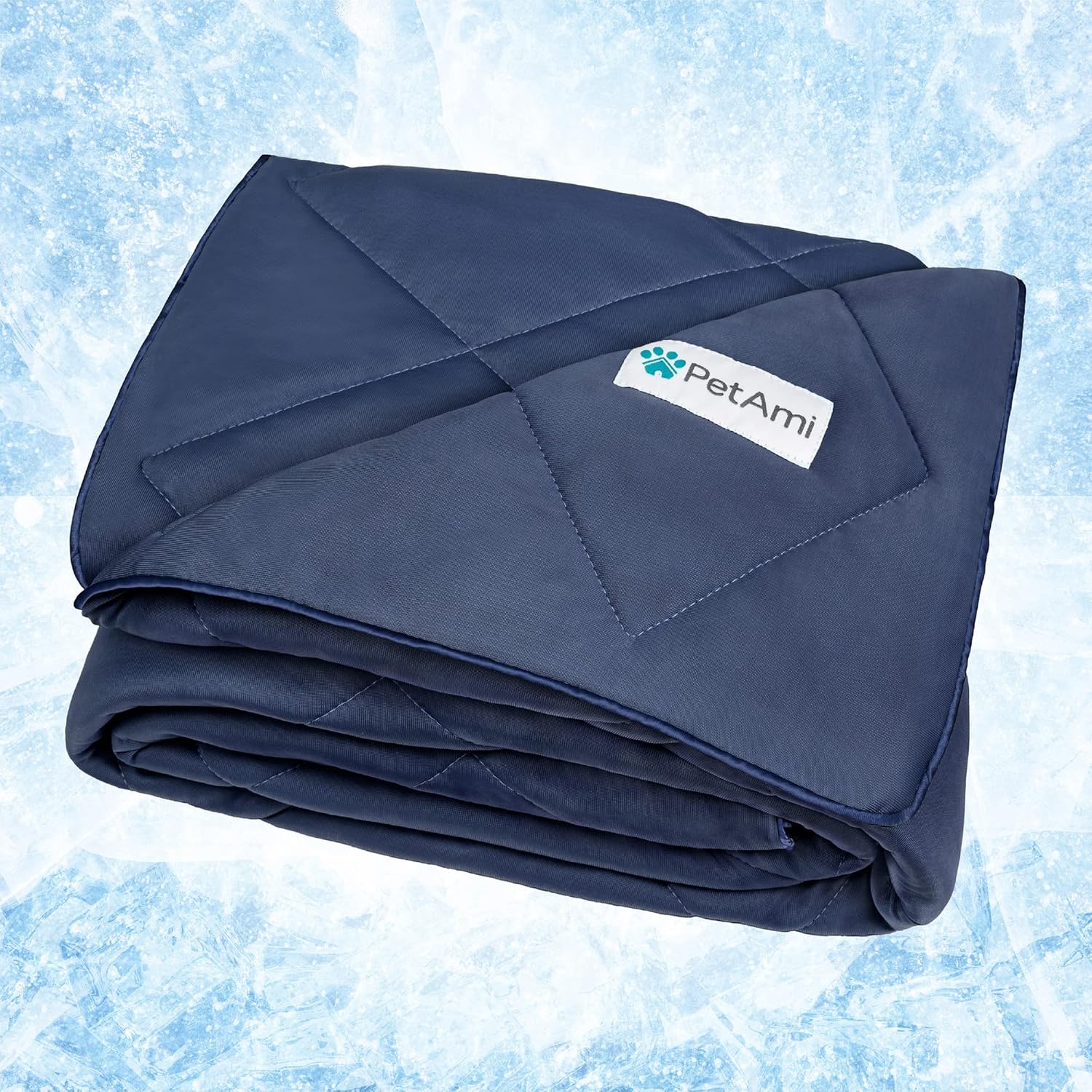 PetAmi Premium Cooling Dog Blanket (Navy)