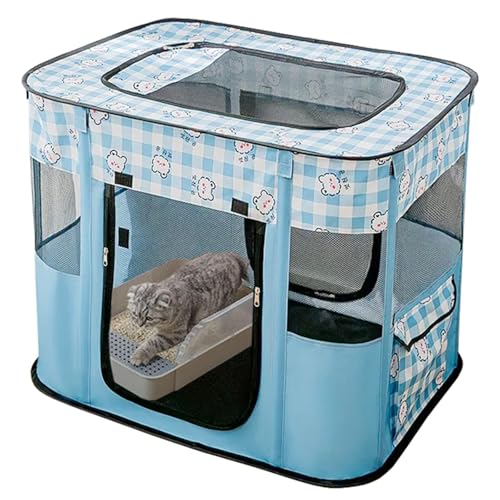 XRG Dog and CAT pop Play Pen (M, Blue)