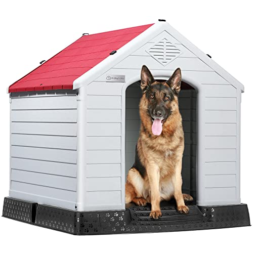 LEMBERI Extra-Large Insulated Dog House (Red)