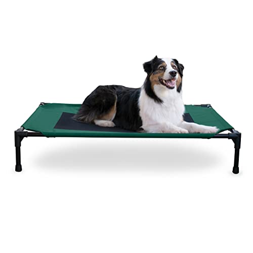 K&H Pet Products Outdoor Elevated Dog Cot (Large, Green)