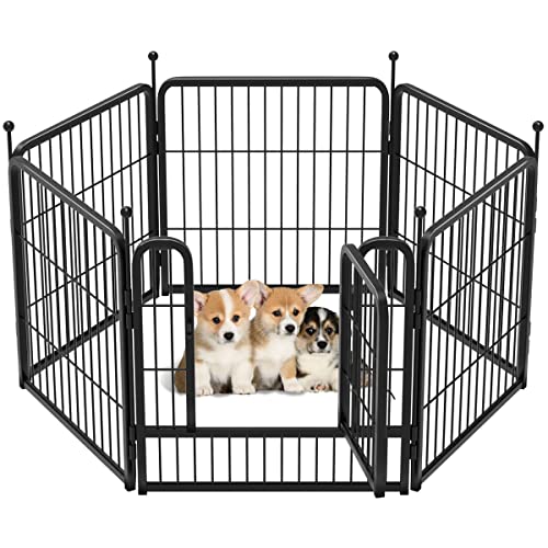 FXW Rollick Dog Playpen Designed for Camping, Yard, 24" Height for Puppies/Small Dogs, 8 Panels