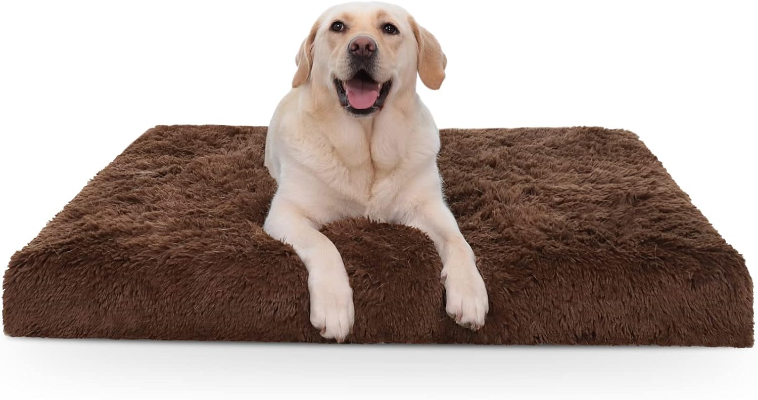 MIHIKK Extra Large Dog Bed, Orthopedic Egg Crate Foam