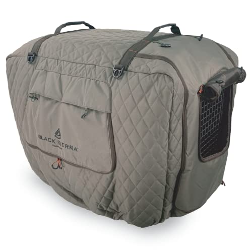 Black Sierra Insulated Extra Large Dog Kennel Cover- 41 Inch, Ventilated, Weather Resistant- Extra Large Crate Cover with Handles for Camping, Travel