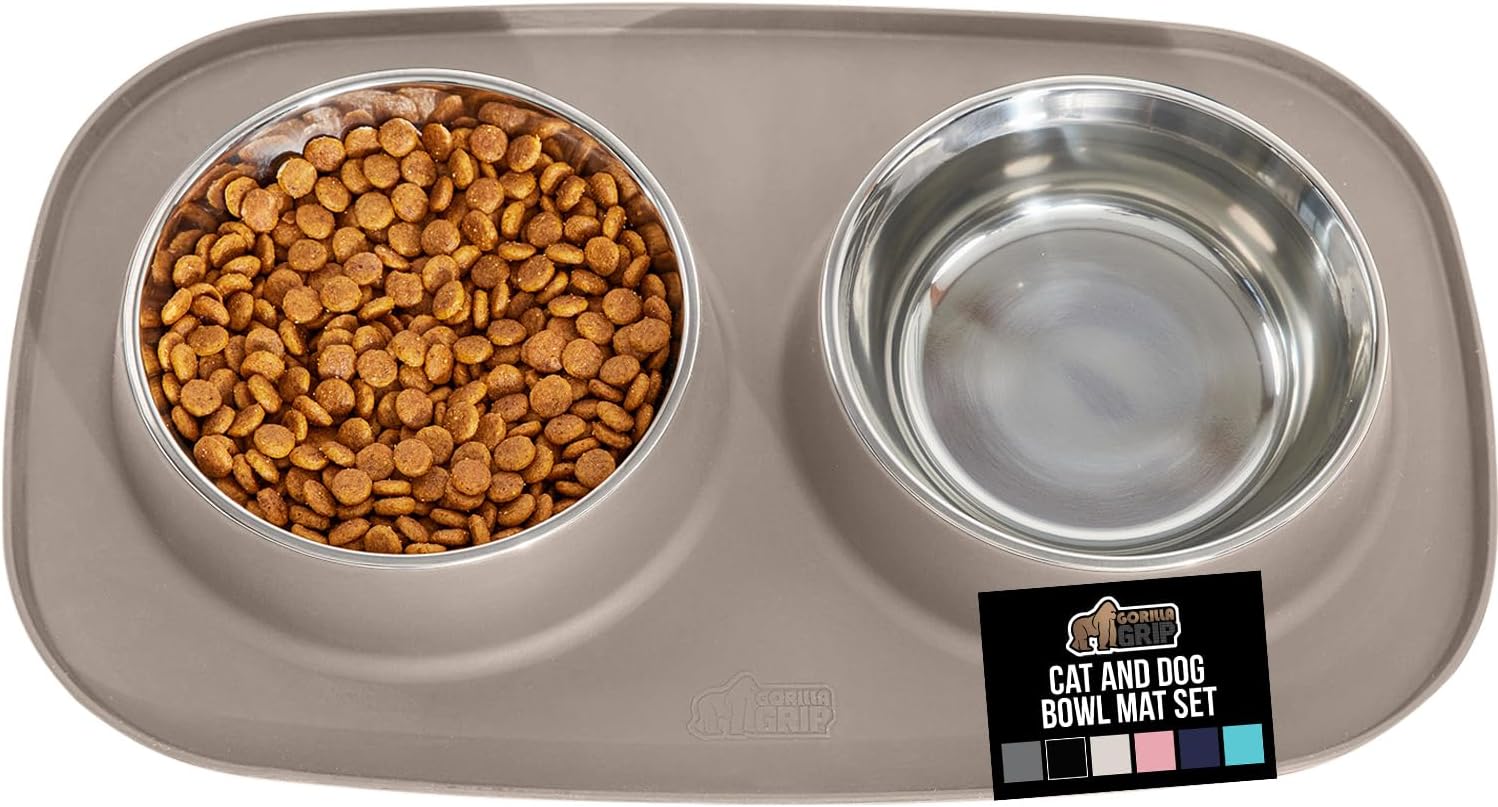 GORILLA GRIP Feeding Mat Set, Beige