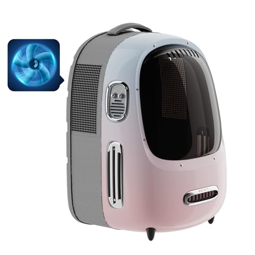 PETKIT Cat Backpack Carrier with Inbuilt Fan & Light, Airline-Approved Pet Backpack Bubble for Kitty Small Dog, Detachable Dog Backpack with Padded Strap for Travel, Hiking, Walking & Outdoor