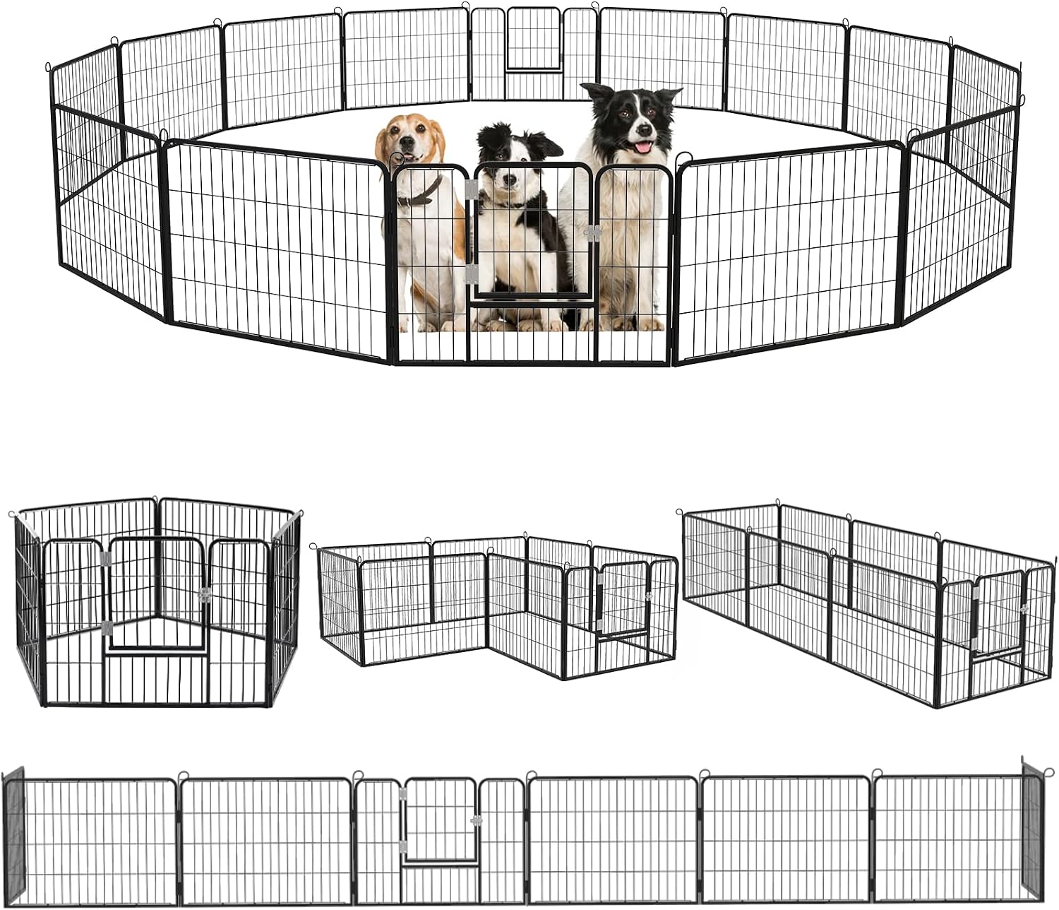 TAVATA Heavy Duty Metal Dog Playpen Fence
