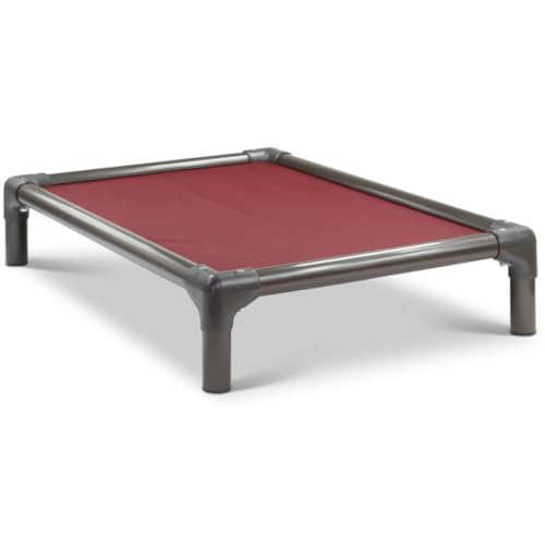 Kuranda Chewproof Dog Bed - Walnut PVC - 30" x 20" - Cordura Nylon - Burgundy