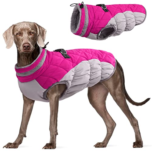FUAMEY Dog Coat for Large Dogs (Pink)