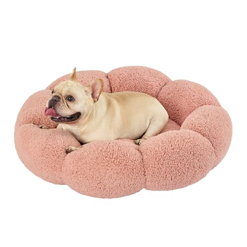 Lesure Calming Medium Dog Bed (Flower Donut)