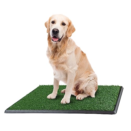 Artificial Grass Puppy Pee Pad for Dogs and Small Pets - 20x30 Inch, Reusable 3-Layer Turf Pads for Dogs with Tray - Indoor and Outdoor Fake Grass Potty Pet Supplies by PETMAKER