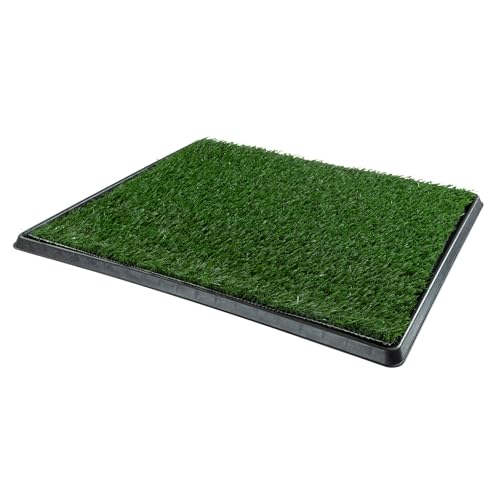 Artificial Grass Puppy Pee Pad for Dogs and Small Pets - 20x30 Inch, Reusable 4-Layer Turf Pads for Dogs with Tray - Indoor and Outdoor Fake Grass Potty Pet Supplies by PETMAKER