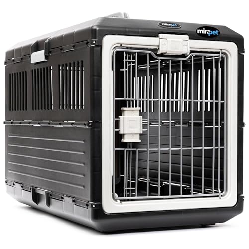 USA Pet Carrier & Crate 26" - Premium Collapsible Design for Medium Cats and Dogs - Portable Kennel for Indoor/Outdoor Use - 360-Degree Ventilation & Hard Plastic Wall Protection
