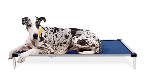 K9 Ballistics Chew Proof Elevated Cooling Dog Bed - Made for Aggressive Chewers, Virtually Indestructible, Ripstop Fabric with No Padding, Pre-Assembled - XXL, Blue Quartz
