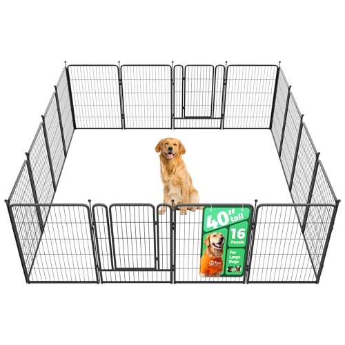 FXW Rollick Unleashed Dog Playpen for Indoor, Yard, RV Camping, 40 inch 16 Panels for Medium and Large DogsPatented