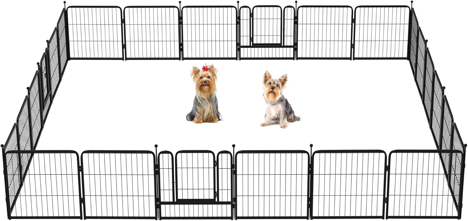 FXW Instant Unleashed Dog Playpen, Portable Pet Fence for Outdoor, RV Trips, and Camping, 24inch, 24 Panels for Puppy and Small DogsPatented