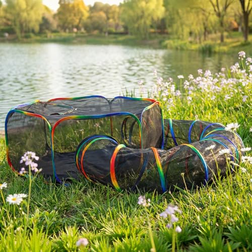 LUCKITTY Outdoor Rainbow Cat Enclosures Playground