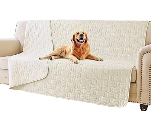 Waterproof and Anti-Slip Dog Bed Cover and Pet Blanket Sofa Pet Bed Mat ,car Incontinence Mattress Protectors Furniture Couch Cover for Most Cats Dogs, Pets(68x82- Ivory)