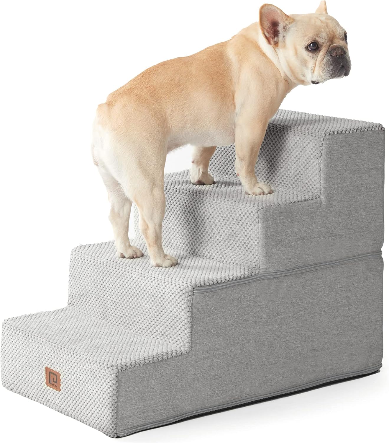 EHEYCIGA 18" 4-Step Dog Stairs (Grey)