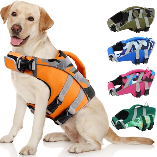 Kuoser Dog Life Jacket — OrangeCamo