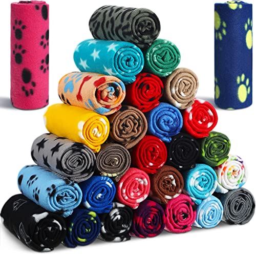 Chumia 28 Pieces Puppy Blanket Bulk