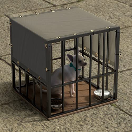 ColourTree 5' x 12' Grey Custom Size Waterproof Shade Cloth with Grommets - 90% Sunblock, Durable Mesh Fabric Tarp for Dog Kennel Cover, Fence Privacy Screen, Greenhouse, Coop & Pet Playpen