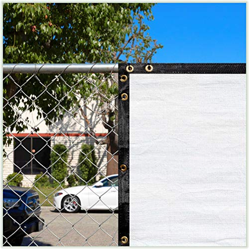 ColourTree 3' x 18' White Custom Size Shade Cloth with Grommets - 90% Sunblock, Durable Mesh Fabric Tarp for Dog Kennel Cover, Fence Privacy Screen, Greenhouse, Chicken Coop & Pet Playpen