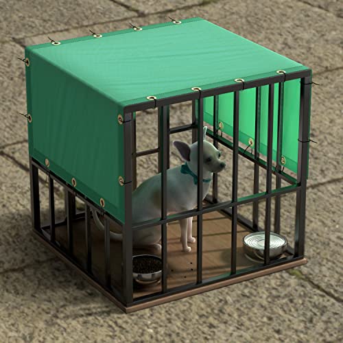 ColourTree 9' x 27' Turquoise Custom Size Waterproof Shade Cloth with Grommets - 90% Sunblock, Durable Mesh Fabric Tarp for Dog Kennel Cover, Fence Privacy Screen, Greenhouse, Coop & Pet Playpen