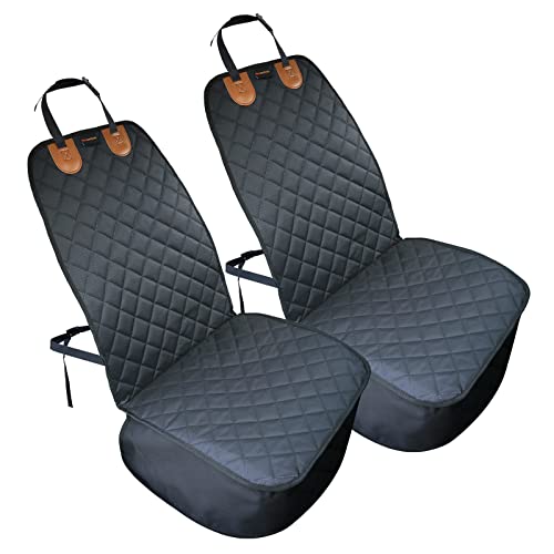 Paw Jamboree 2PCS Dog Car Front Seat Covers Scratch-Proof Pet Car Seat Cover Non-Slip Car Seat Protector for Dogs Bucket Seat Cover for Trucks, Cars & SUVs
