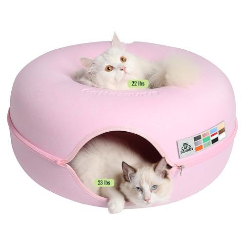 CATTASAURUS Peekaboo Cat Cave (Pink)