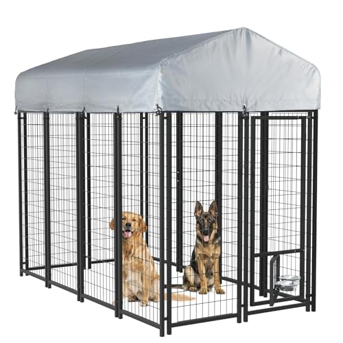 LEMBERI 8x4x6 FT Outdoor Dog Kennel