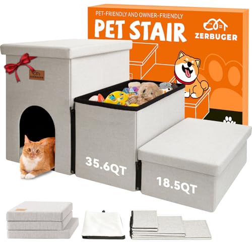 Zerbuger Dog Stairs with Condo 18" H