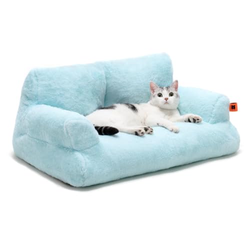 MEWOOFUN Fluffy Pet Sofa (Blue)