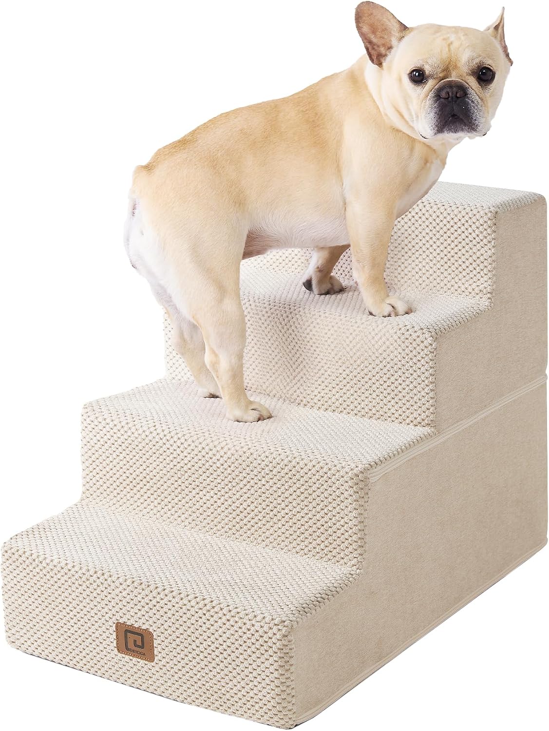 EHEYCIGA 18" 4-Step Dog Stairs (Beige)