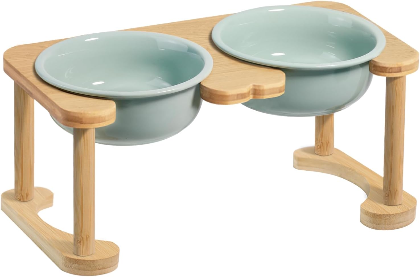 Wordcam Elevated Ceramic Dog Bowls